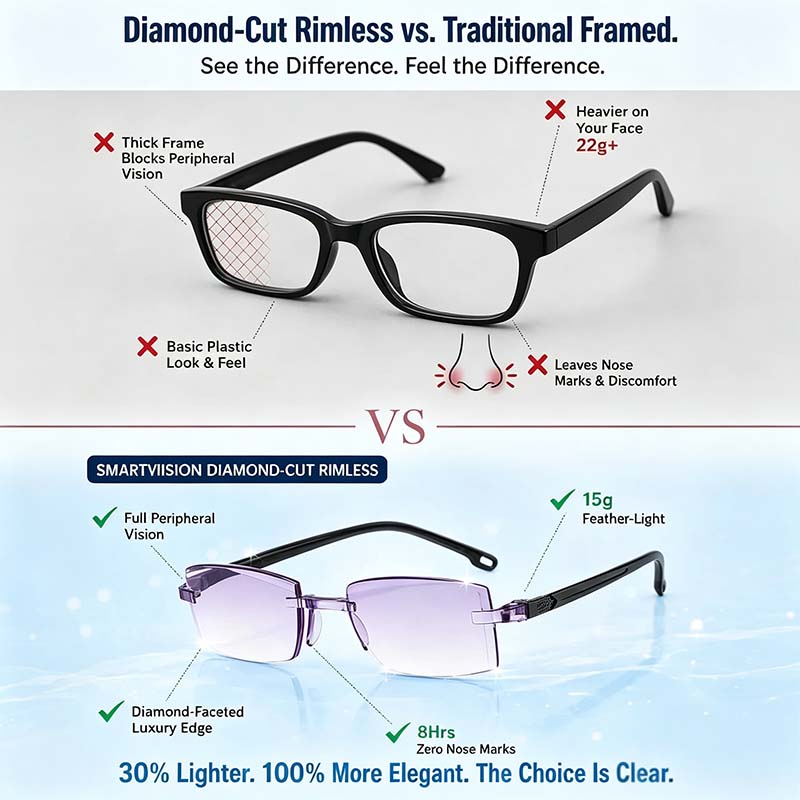 Color-Changing Reading Glasses – Clear Indoors, Tinted Outdoors