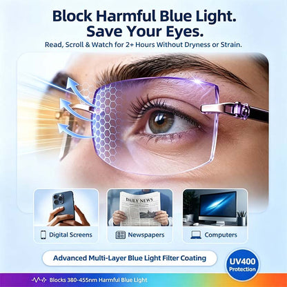Color-Changing Reading Glasses – Clear Indoors, Tinted Outdoors