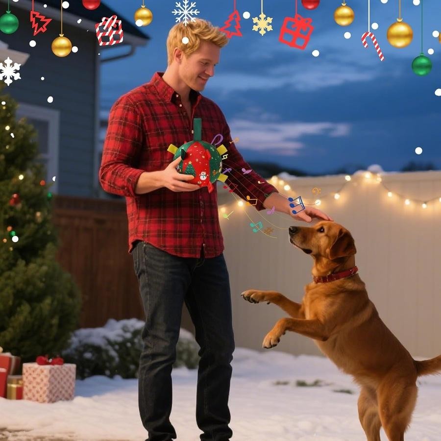 Lorqesia™ Christmas Rattle Ball — Shake, Chase & Cuddle