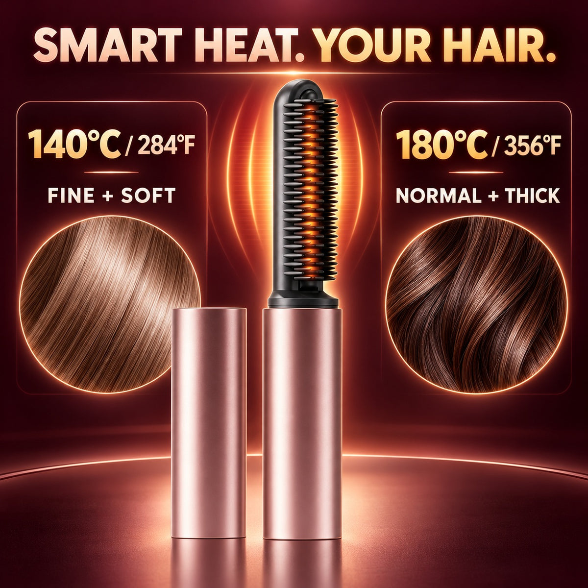 Lorqesia™ Cordless Mini Heated Volumizing Brush