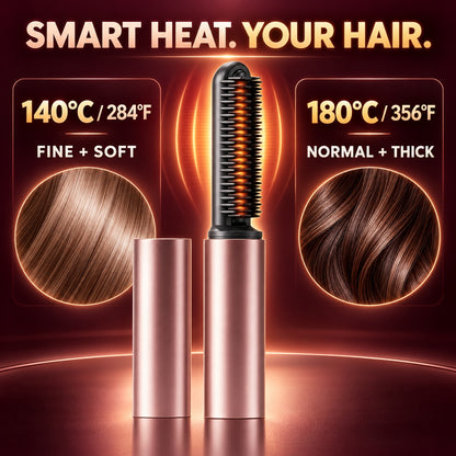 Lorqesia™ Cordless Mini Heated Volumizing Brush