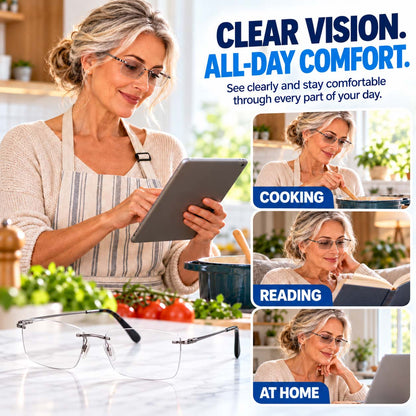 Color-Changing Reading Glasses – Clear Indoors, Tinted Outdoors