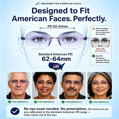 Color-Changing Reading Glasses – Clear Indoors, Tinted Outdoors