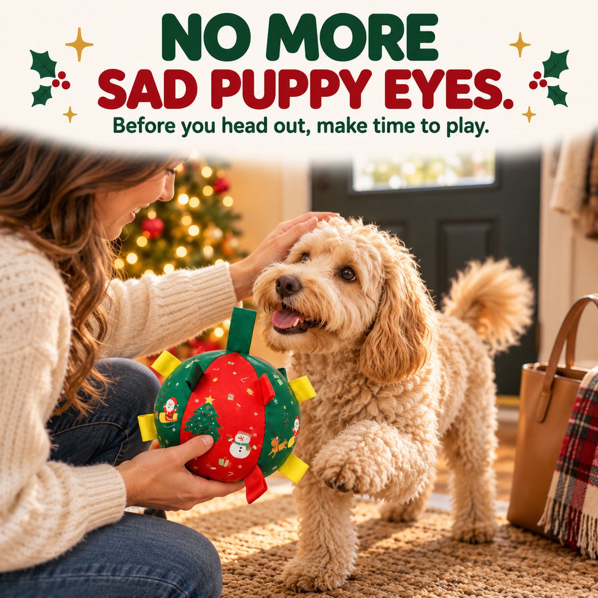 Lorqesia™ Christmas Rattle Ball — Shake, Chase & Cuddle
