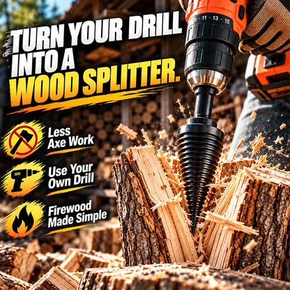🛠️2026 Seasonal Special ⏳50K+ SOLD! 🔧 Durable Firewood Drill Set – Quick Log Prep