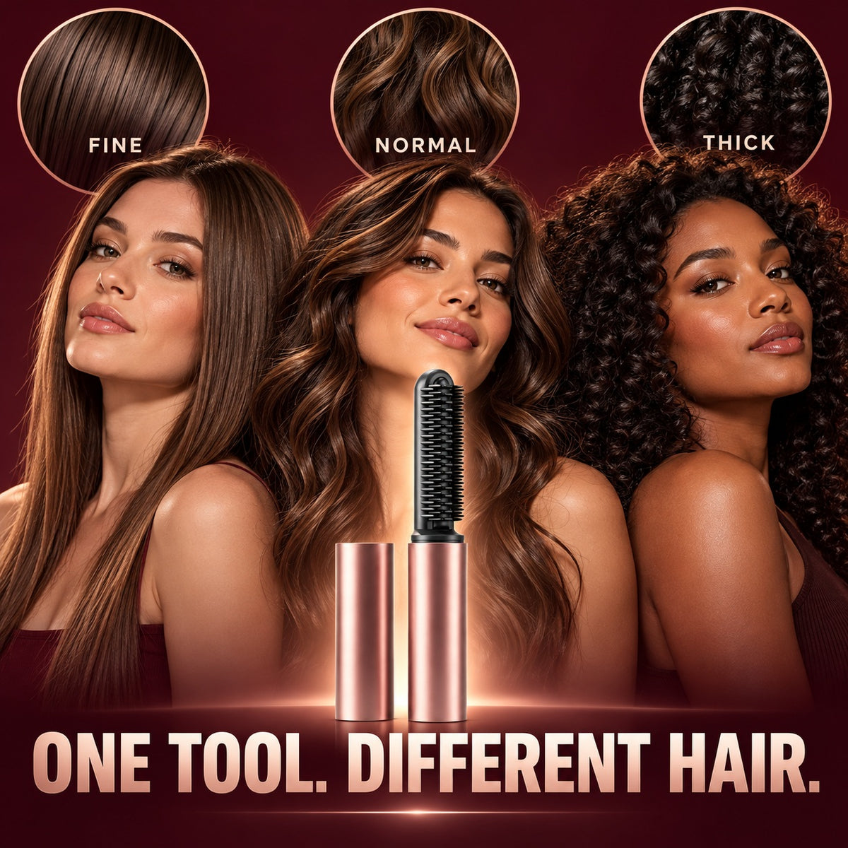 Lorqesia™ Cordless Mini Heated Volumizing Brush