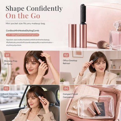 Lorqesia™ Cordless Mini Heated Volumizing Brush