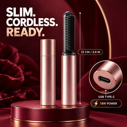 Lorqesia™ Cordless Mini Heated Volumizing Brush
