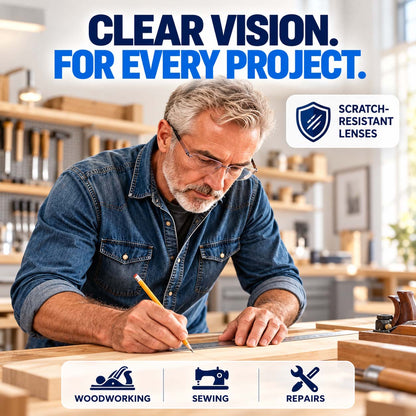 Color-Changing Reading Glasses – Clear Indoors, Tinted Outdoors