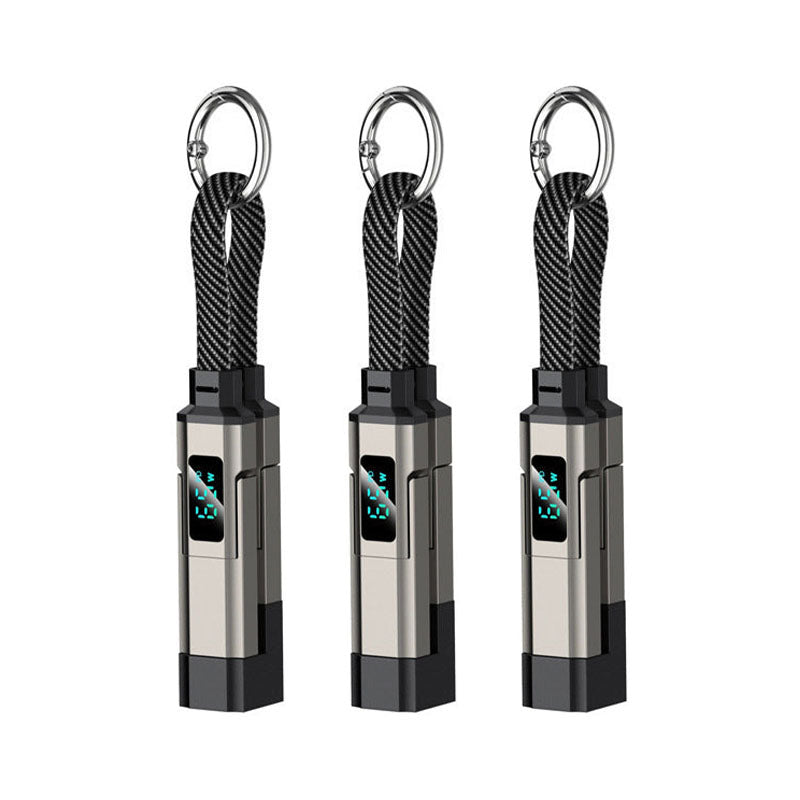 🔥HOT SALE 50% OFF🔥4-in-1 Digital Display Keychain Charging Cable