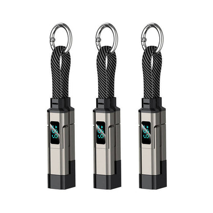 🔥HOT SALE 50% OFF🔥4-in-1 Digital Display Keychain Charging Cable