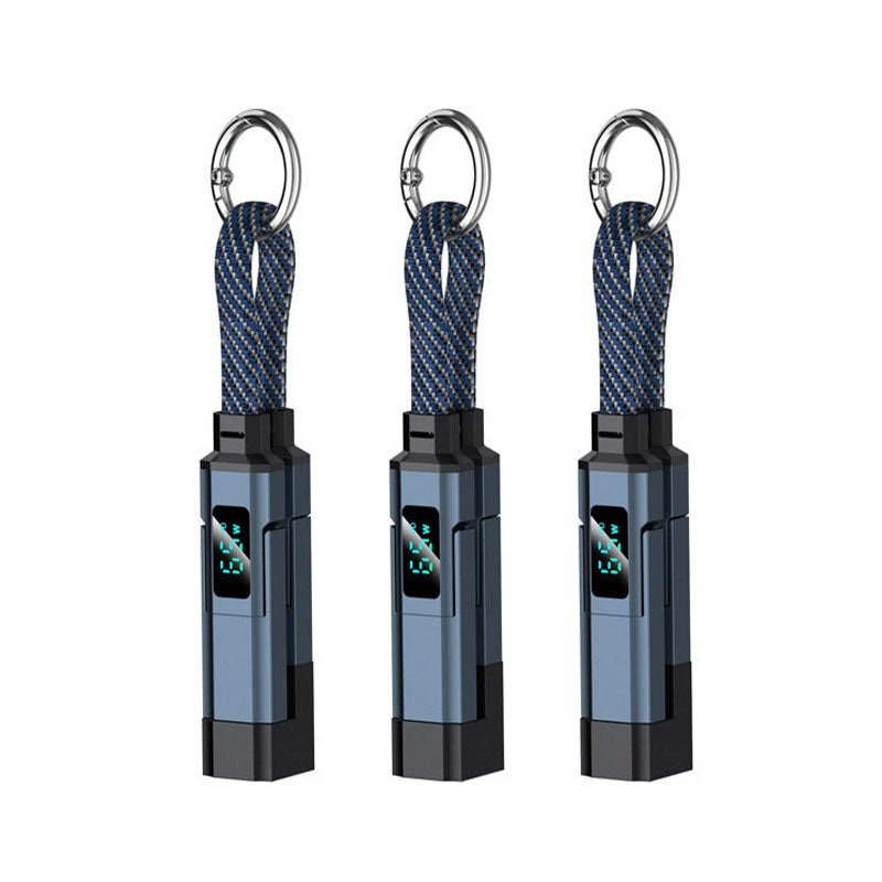 🔥HOT SALE 50% OFF🔥4-in-1 Digital Display Keychain Charging Cable