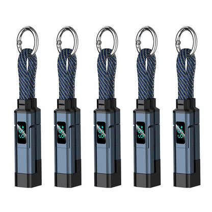🔥HOT SALE 50% OFF🔥4-in-1 Digital Display Keychain Charging Cable