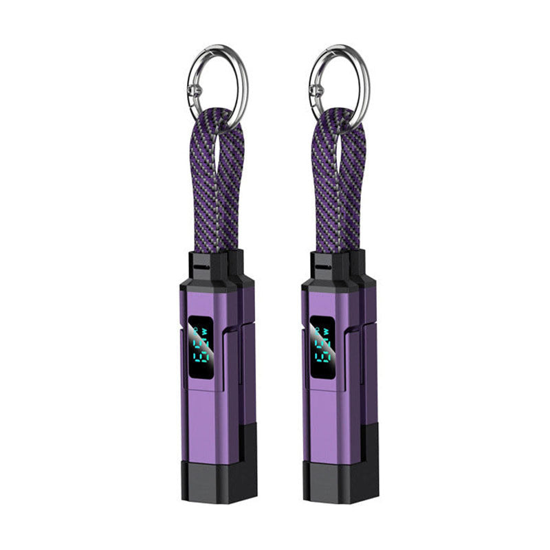 🔥HOT SALE 50% OFF🔥4-in-1 Digital Display Keychain Charging Cable
