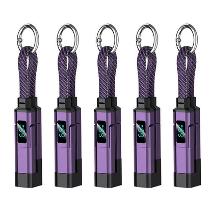 🔥HOT SALE 50% OFF🔥4-in-1 Digital Display Keychain Charging Cable