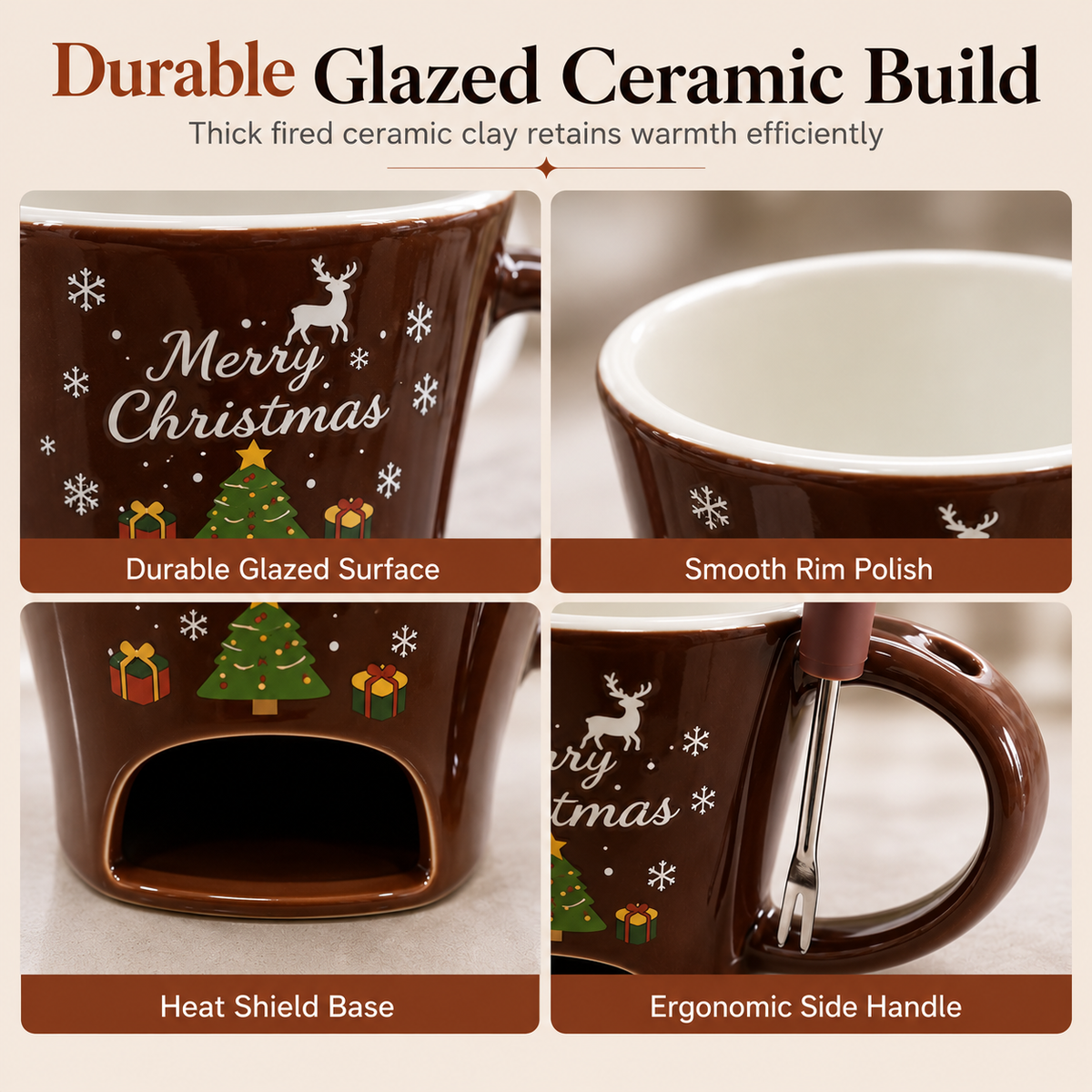 🎄 Christmas Limited Edition Chocolate Fondue Mug – A Sweet Holiday Gift (OFFER)
