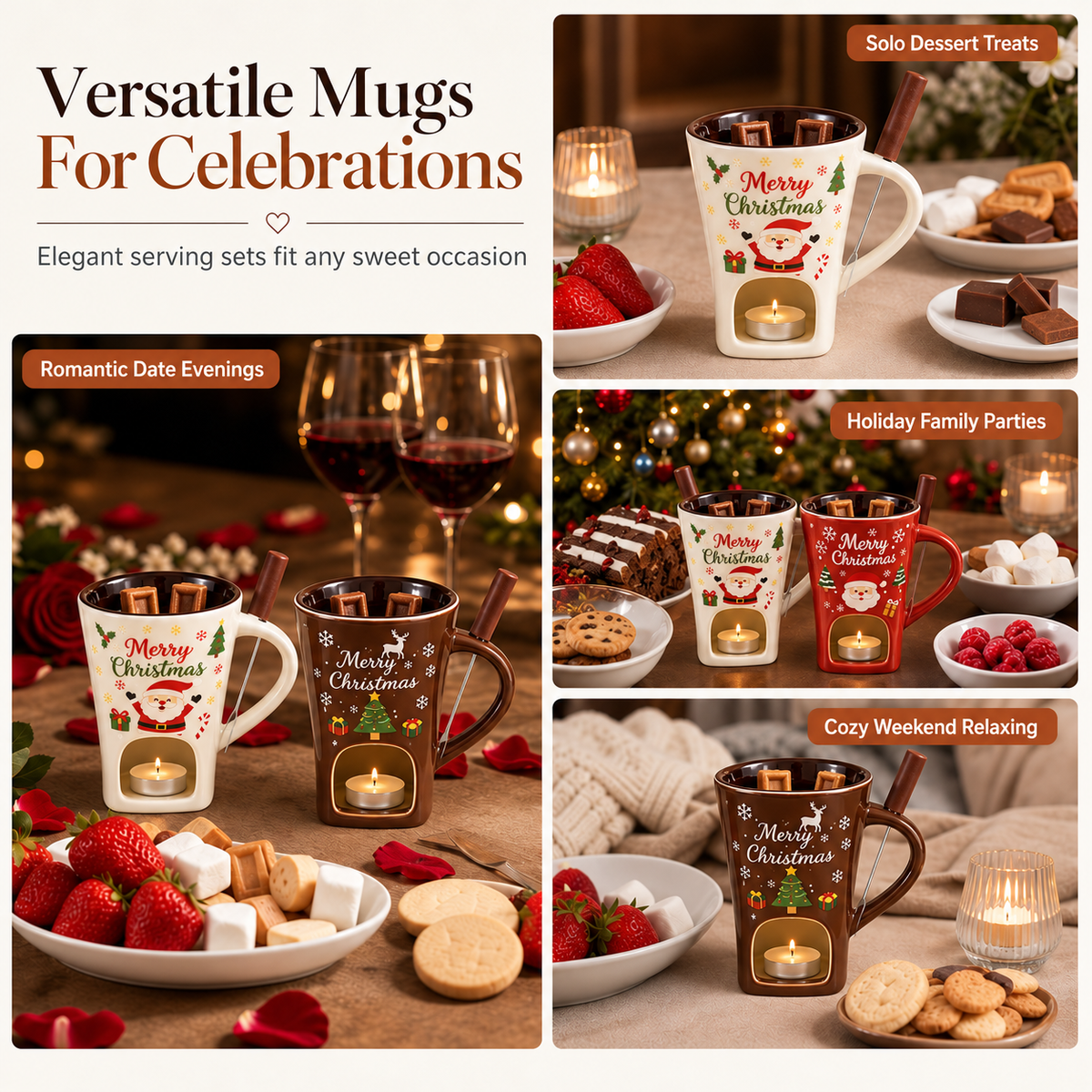 🎄 Christmas Limited Edition Chocolate Fondue Mug – A Sweet Holiday Gift (OFFER)