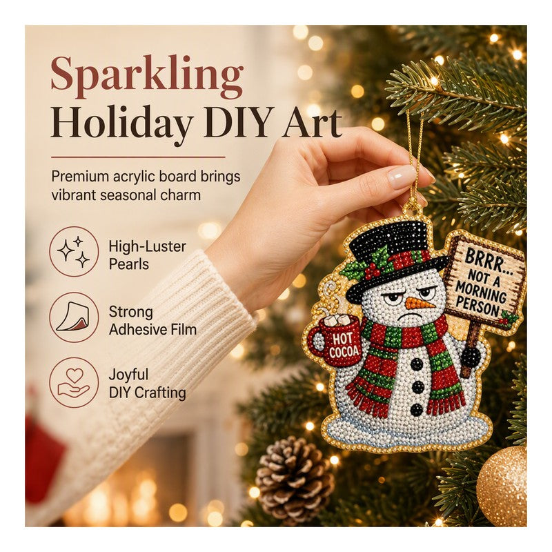 Christmas pearl art ornament kit on white background