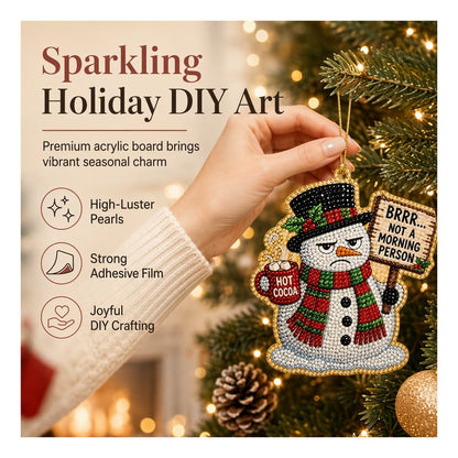 Christmas pearl art ornament kit on white background