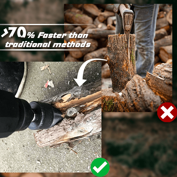 🛠️2026 Seasonal Special ⏳50K+ SOLD! 🔧 Durable Firewood Drill Set – Quick Log Prep